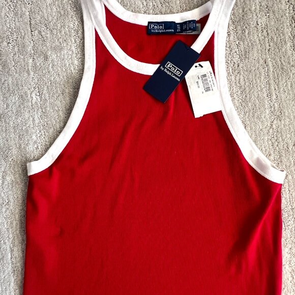 NWT Polo Ralph Lauren - Red & White Tank - Size XL - Picture 2 of 6
